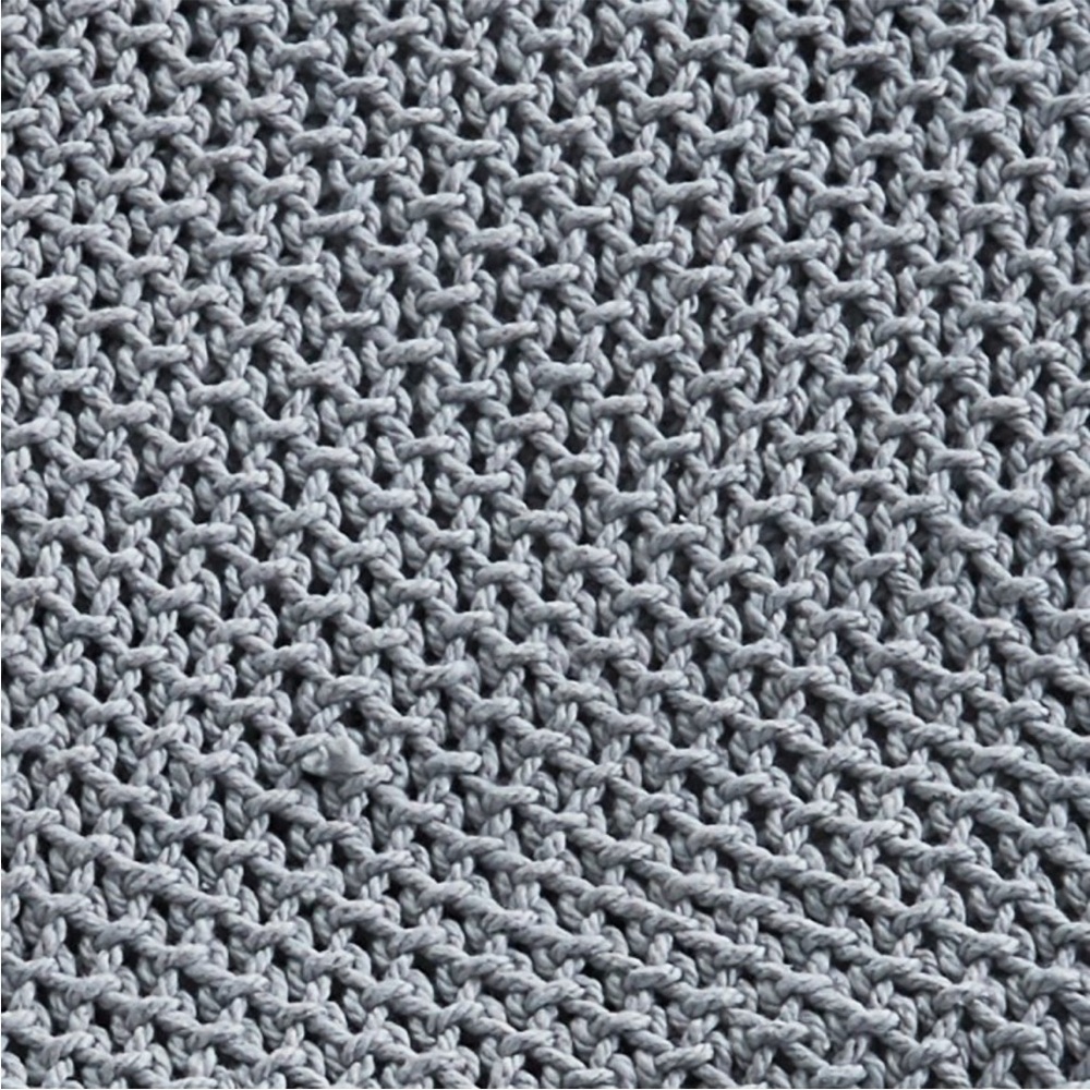 Cozy Gray Knitted Throw Blanket - Mist - Picture 3 of 6